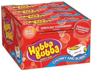 Hubba Bubba Strawberry Bubble Gum UK Import 35g 20ct